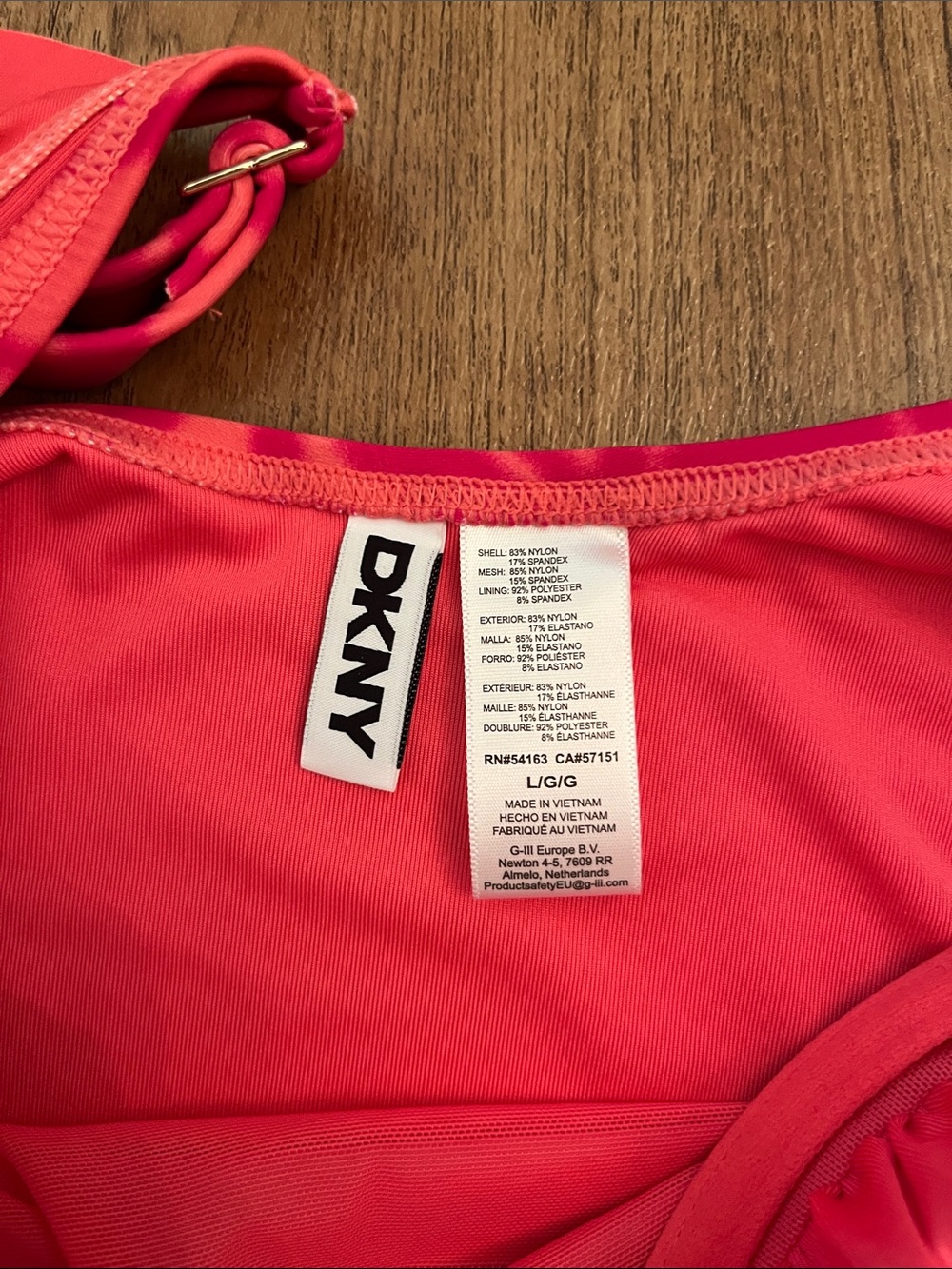 NWT DKNY Ruffle Plunge Underwire Tummy Control One Piece Swimsuit - Picture 4 of 6